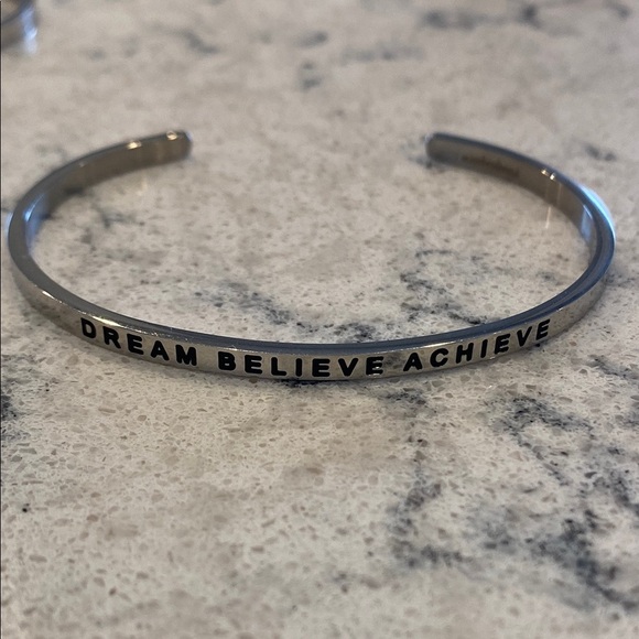 Inspirational Silver Cuff Bracelet Set - Picture 2 of 5